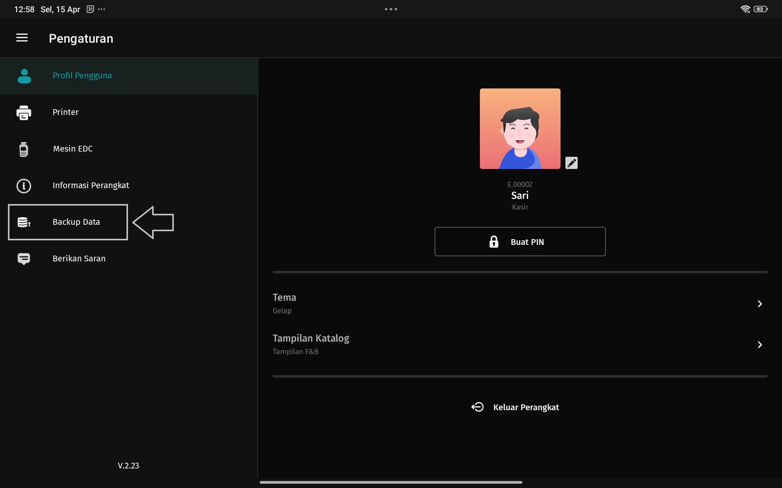 melakukan backup transaksi